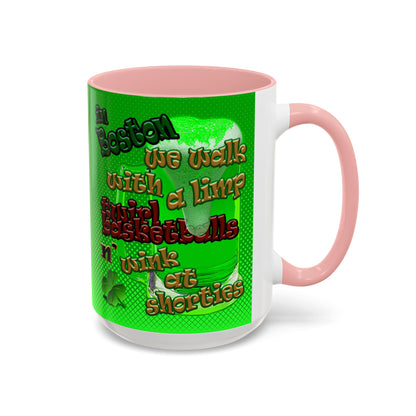 celtics logo - Accent Mug (logo green)