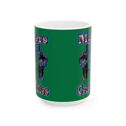 em cee squared - White Mug (dark green)