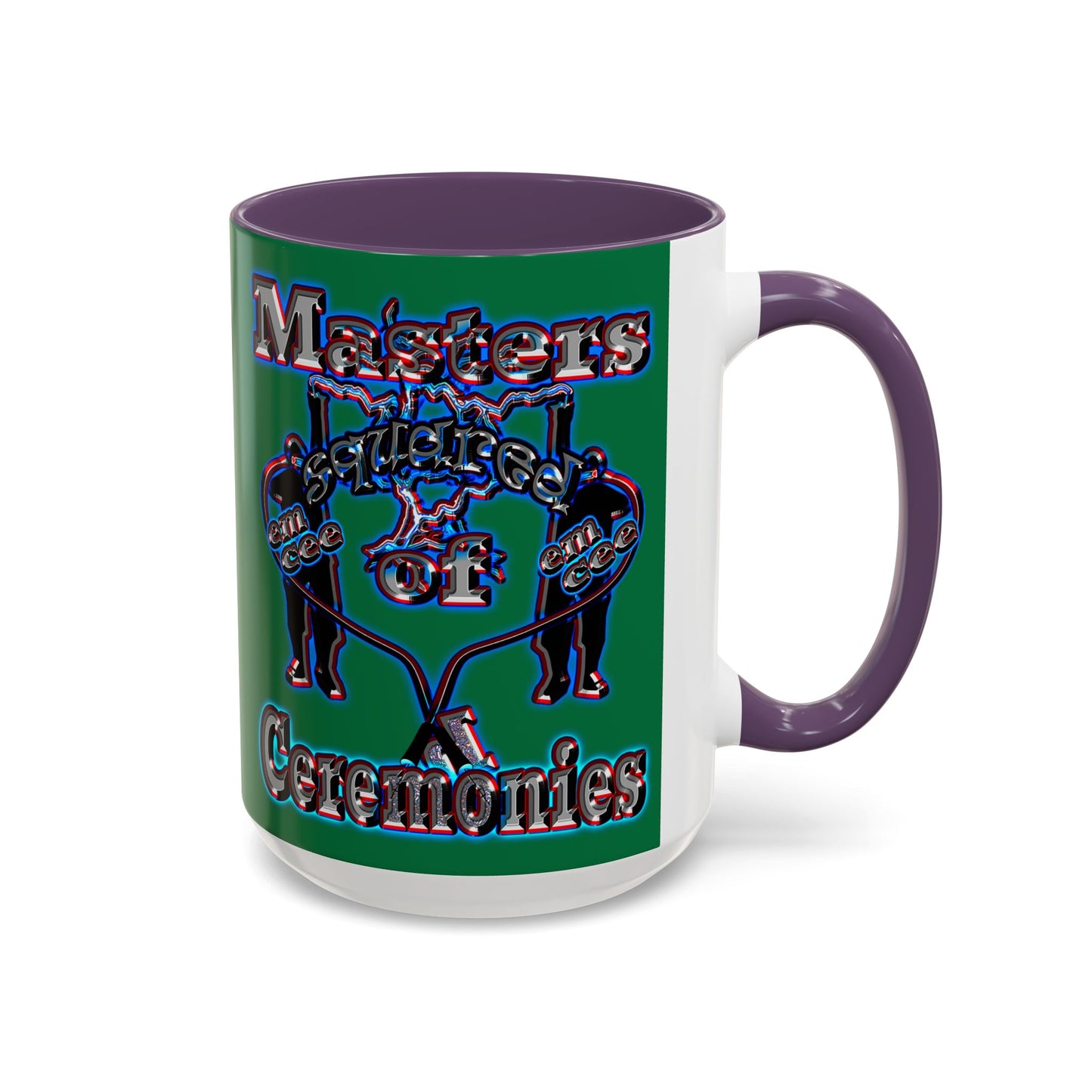 em cee squared - Accent Mug (dark green)