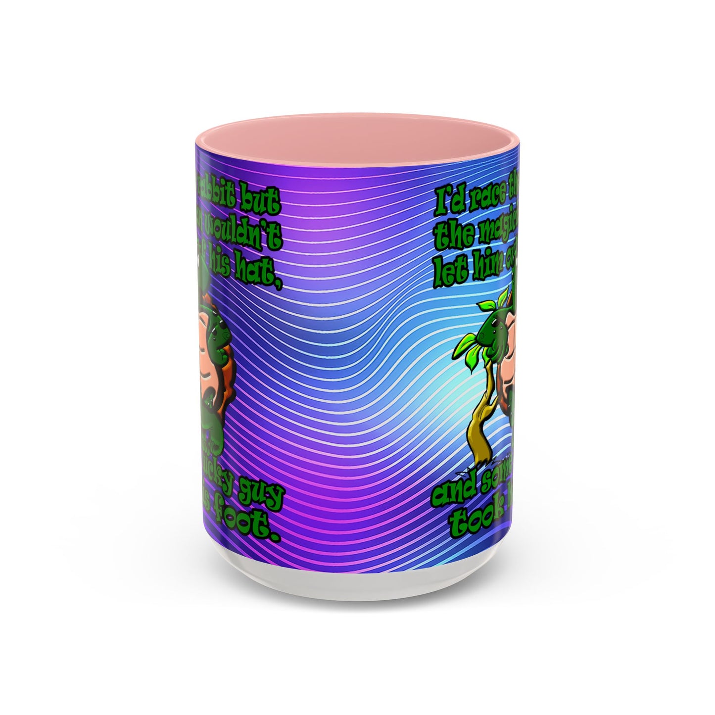 turtle race - Accent Mug (purple wave)