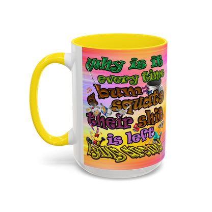 the bum's shit - Accent Mug (color blur)