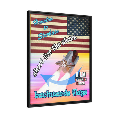 shoot for the stars - framed canvas art (color blur)