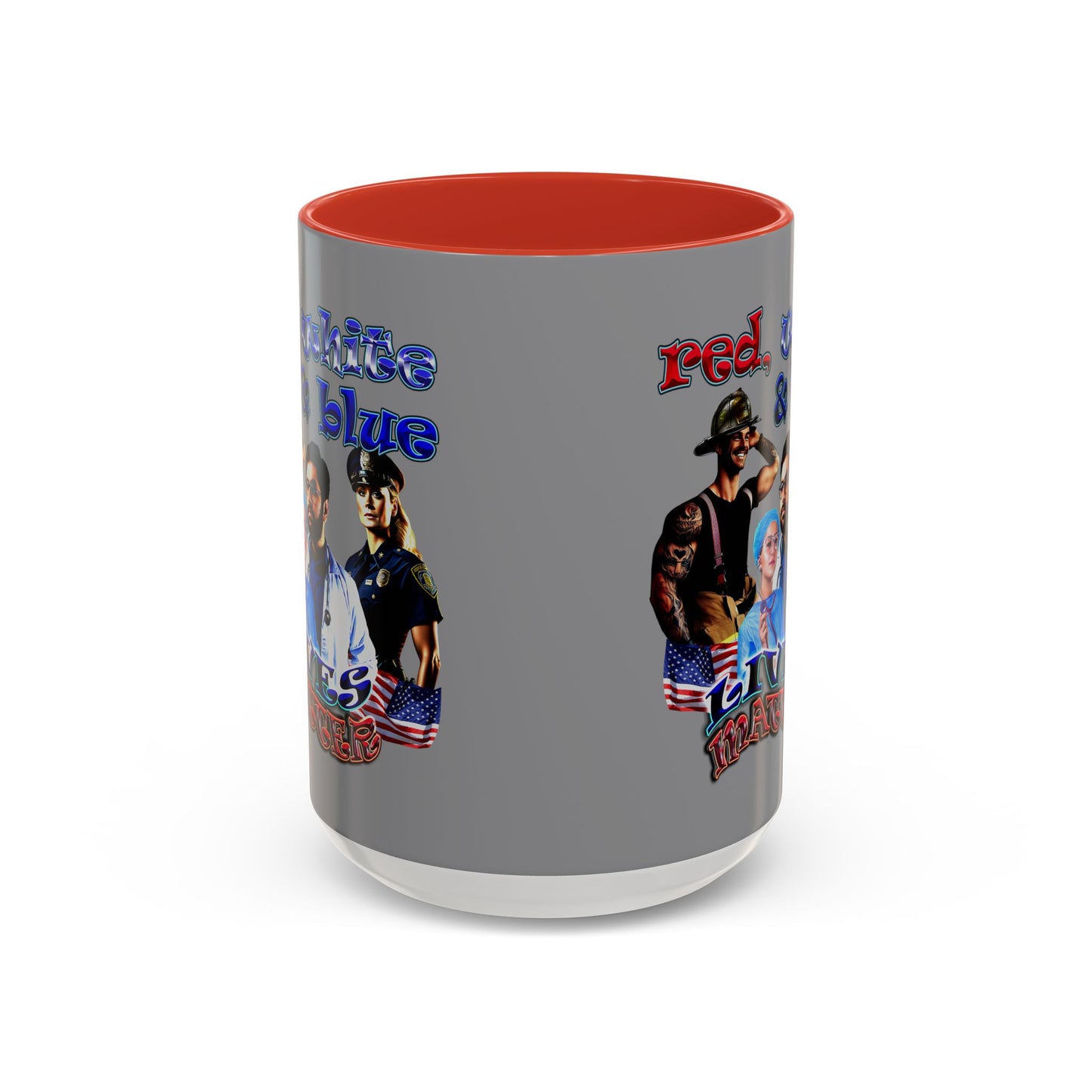 rw&b lives matter - Accent Mug (grey)