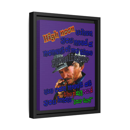 high noon - framed canvas art (purple)