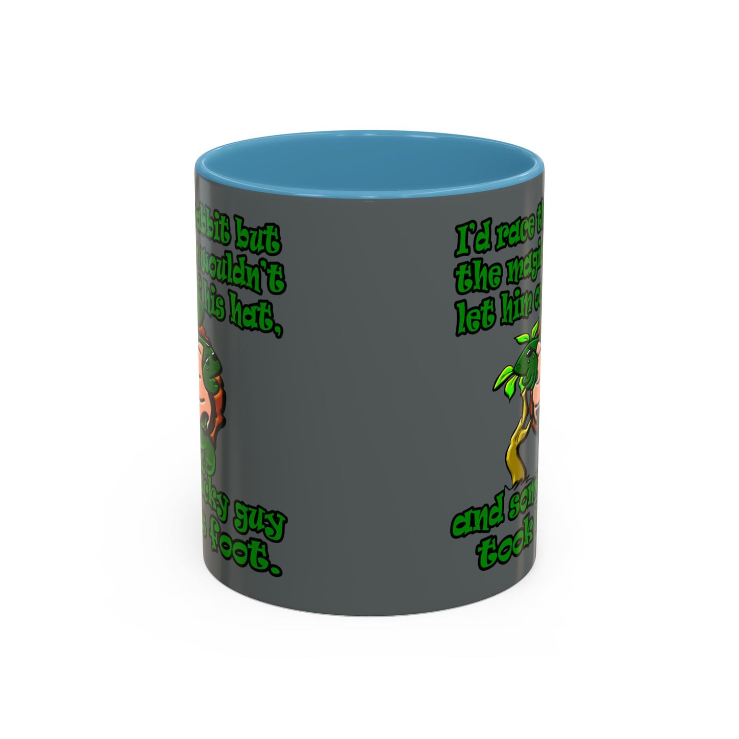 turtle race - Accent Mug (dark grey)
