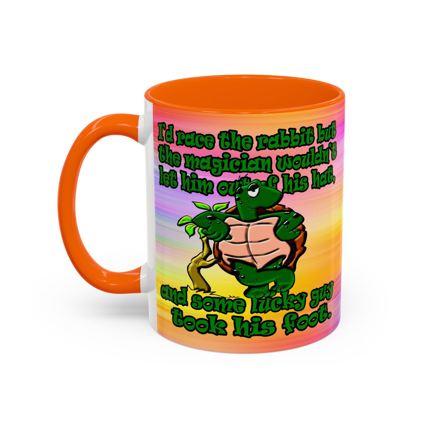 turtle race - Accent Mug (color blur)