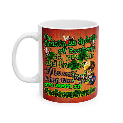 christmas spirits of boston - White Mug (burnt orange)