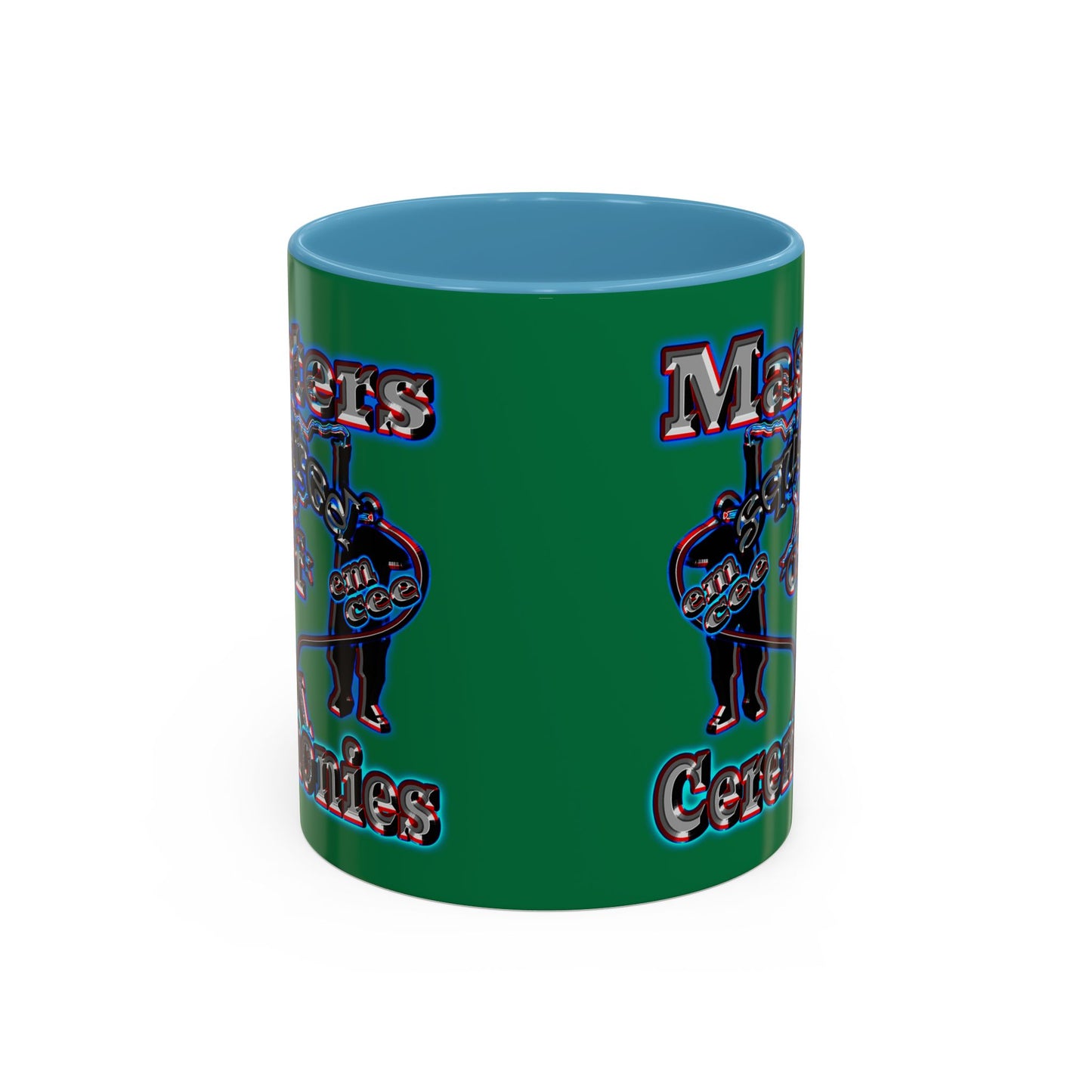 em cee squared - Accent Mug (dark green)