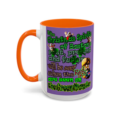 christmas spirits of boston - Accent Mug (light purple)