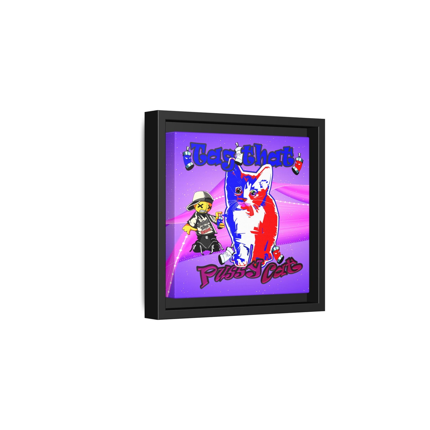 tag that - framed canvas art (purple-pink wave)