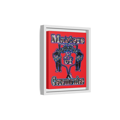 em cee squared - framed canvas art (red)