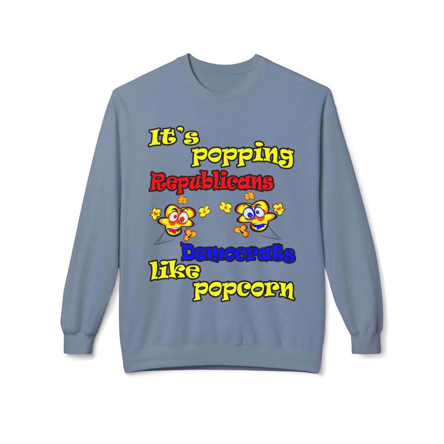 popping like popcorn - Unisex Midweight Softstyle Fleece Crewneck Sweatshirt