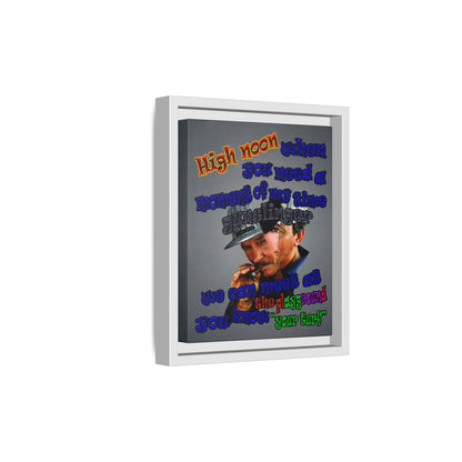 high noon - framed canvas art (grey-light grey)