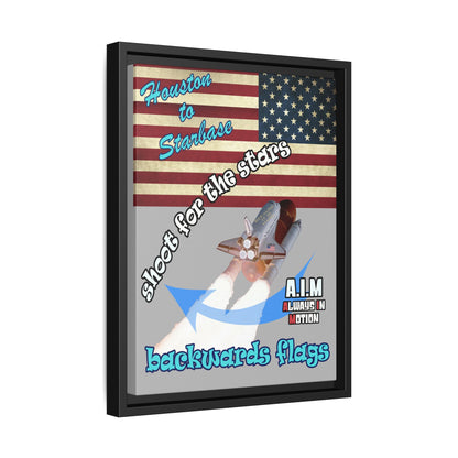 shoot for the stars - framed canvas art (light grey)