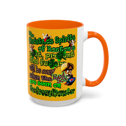 christmas spirits of boston - Accent Mug (yellow)