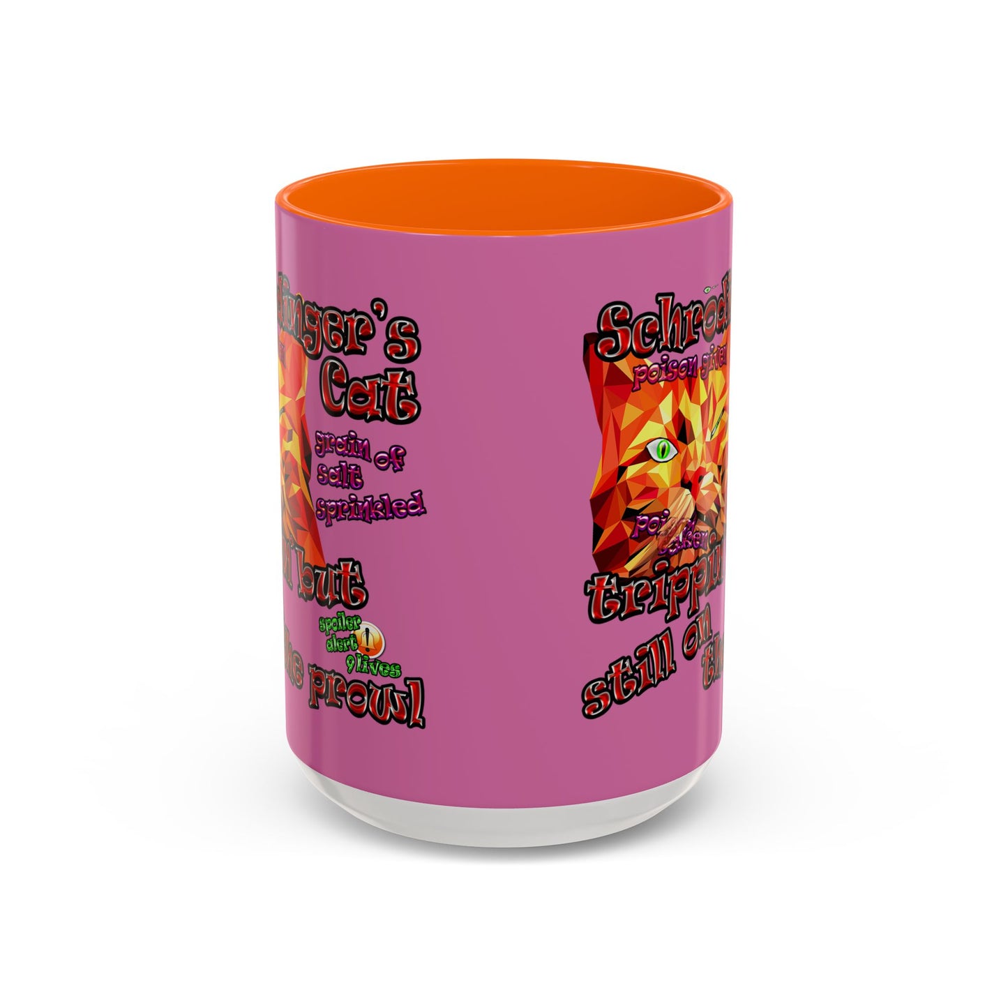 schrodinger's cat - Accent Mug (light pink)