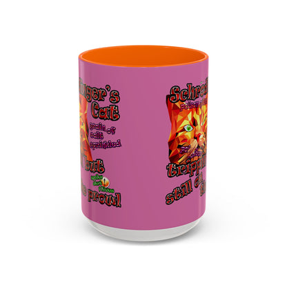 schrodinger's cat - Accent Mug (light pink)