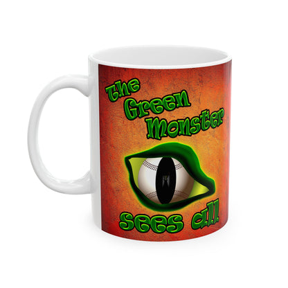 green monster - White Mug (burnt orange)