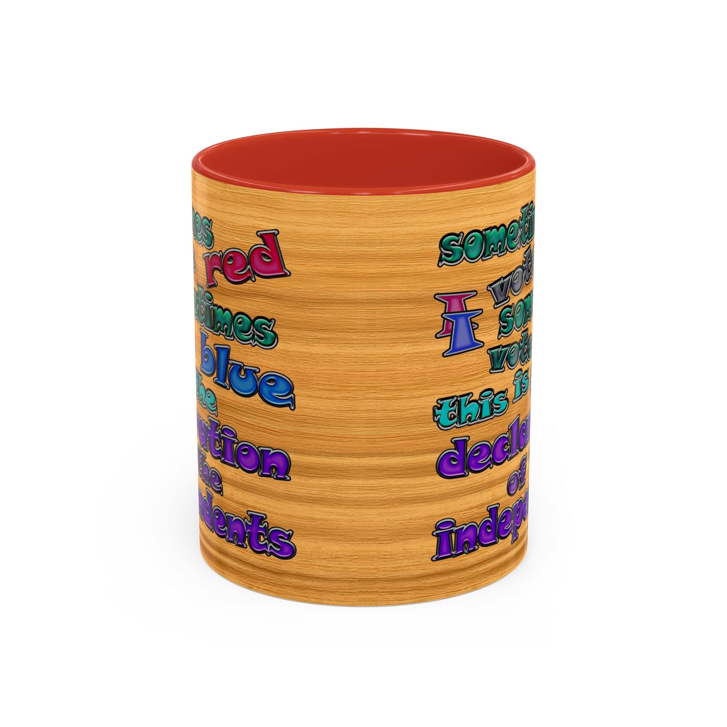 declaration of the independents - Accent Mug (butterscotch wood finish)