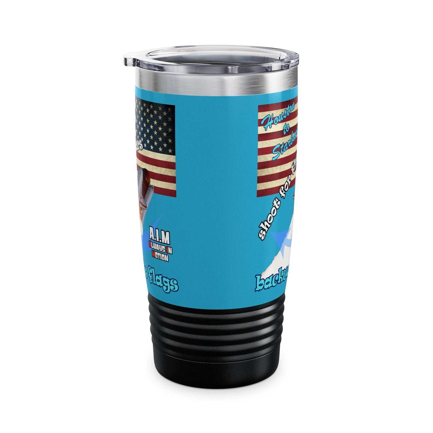 shoot for the stars - Ringneck Tumbler, 20oz (turquoise)