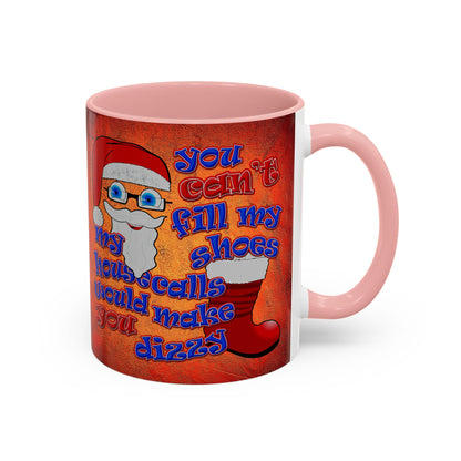 santa's shoes - Accent Mug (burnt orange)