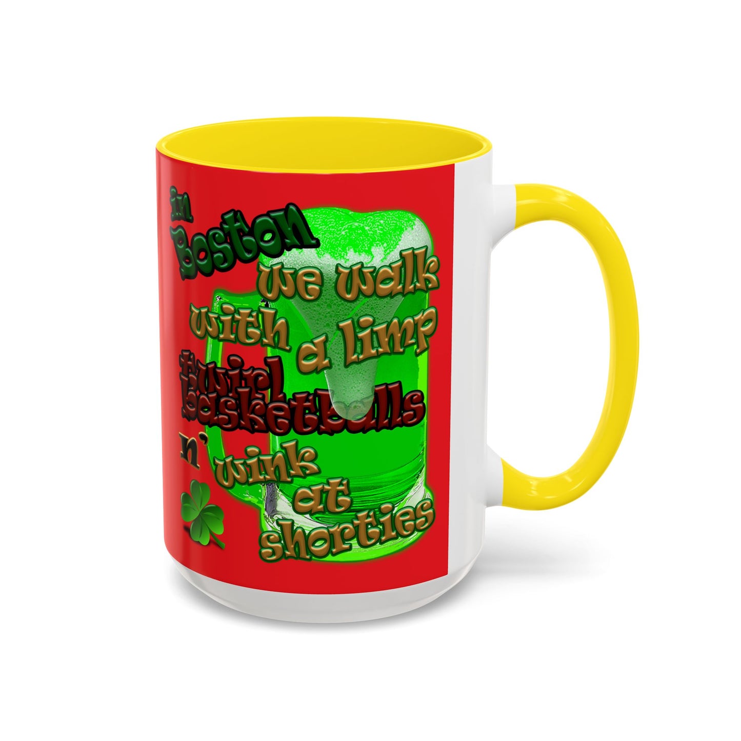 celtics logo - Accent Mug (red)