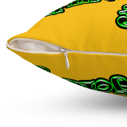 og - Spun Polyester Square Pillow - (yellow)