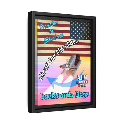 shoot for the stars - framed canvas art (color blur)