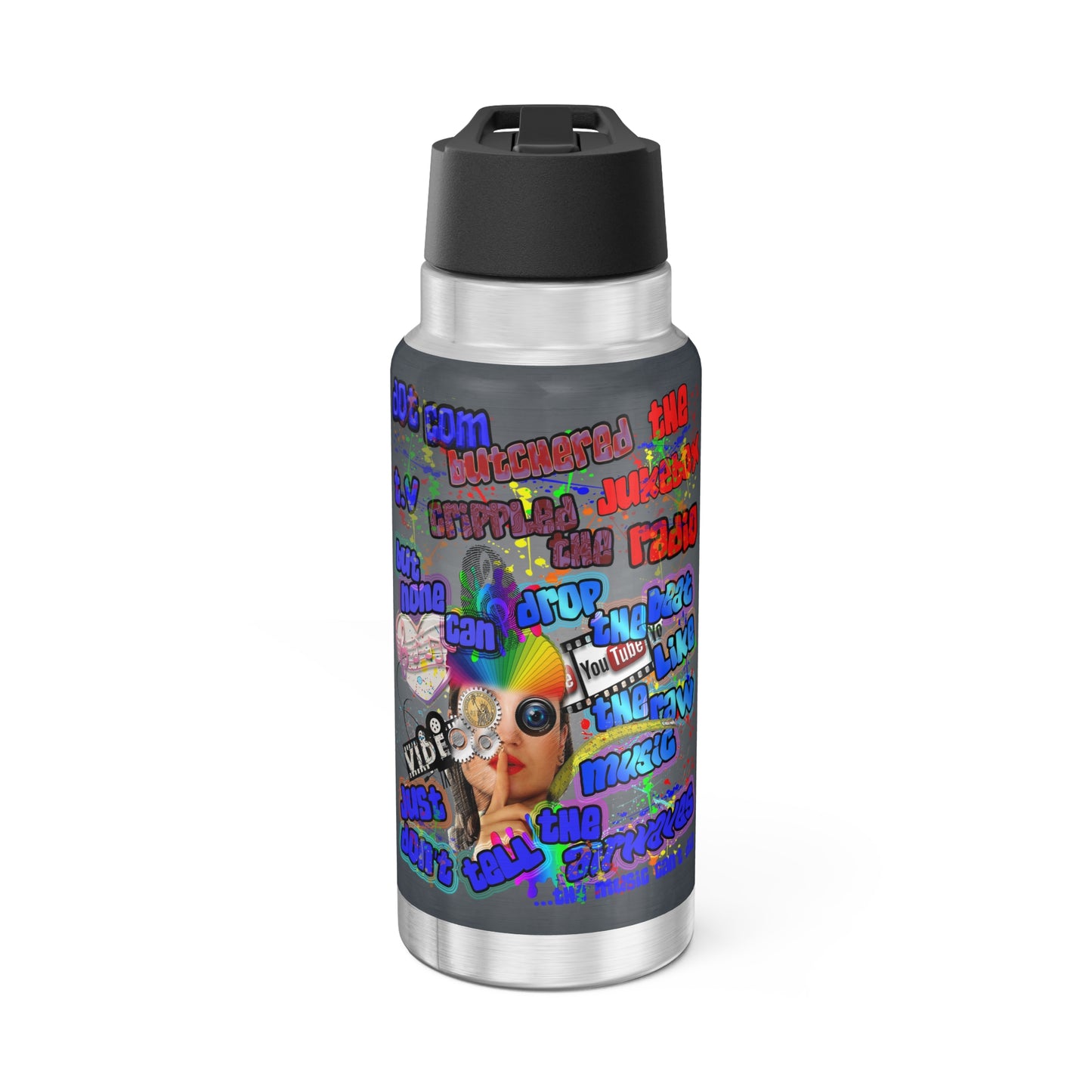 drop the beat - Gator Tumbler, 32oz  (grey-light grey)
