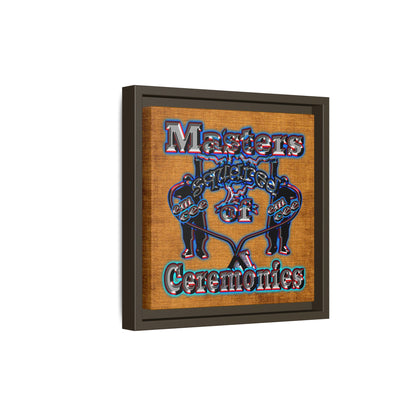 em cee squared - framed canvas art (brown papyrus)