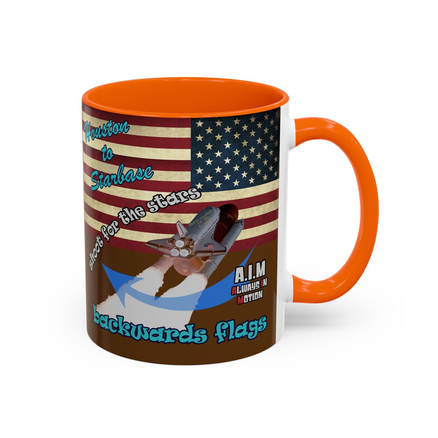 shoot for the stars - Accent Mug (brown)