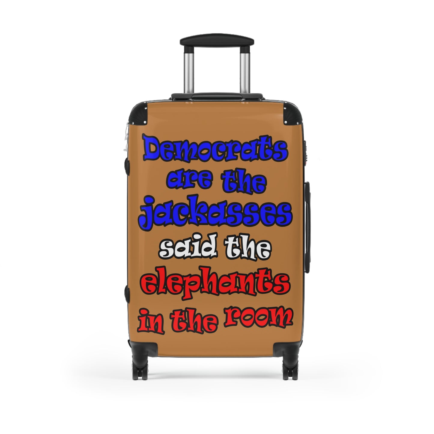 donkeys and elephants - Suitcase (light brown)