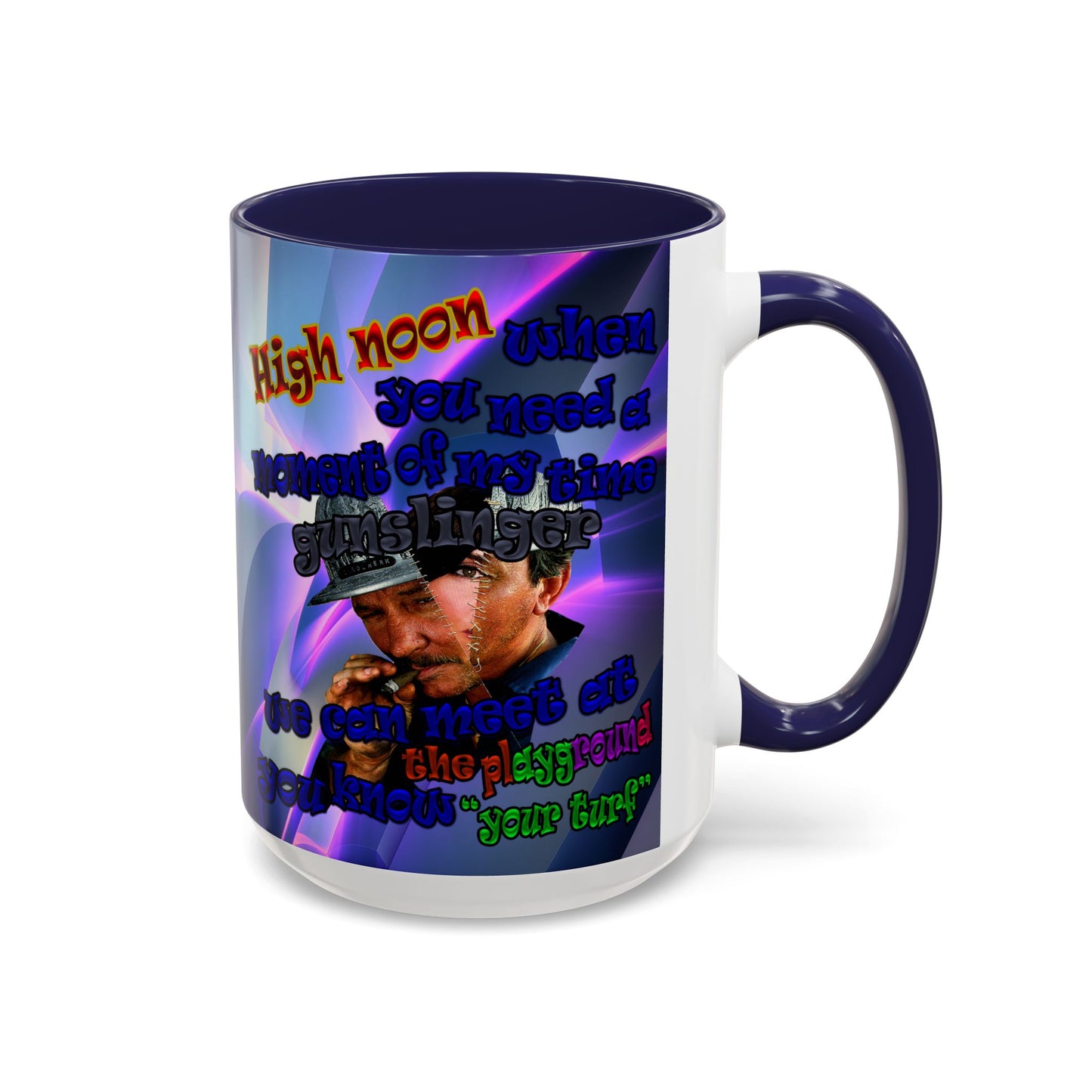 high noon - Accent Mug (grey-pink wave)