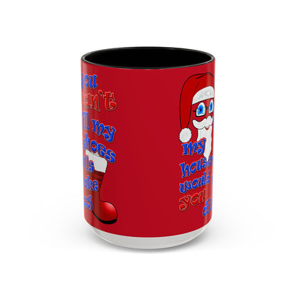 santa's shoes - Accent Mug (dark red)
