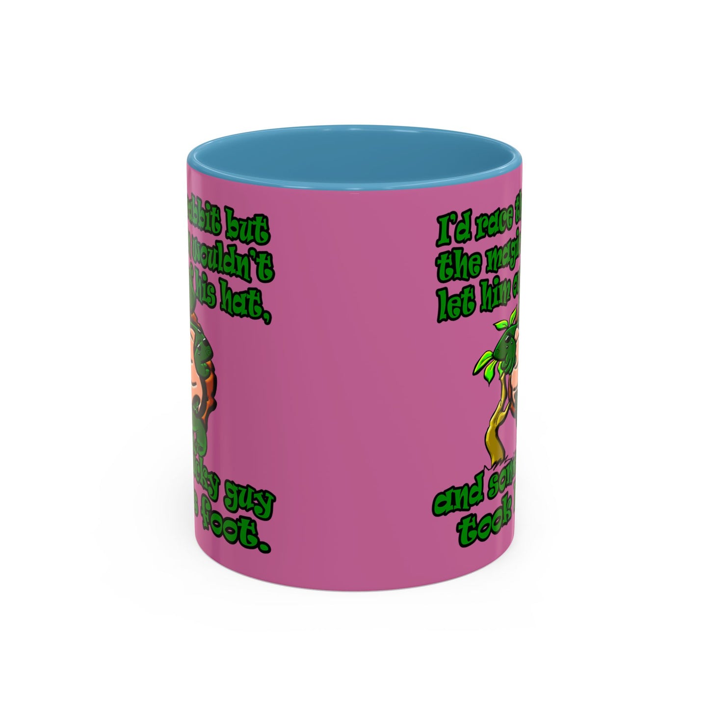 turtle race - Accent Mug (light pink)