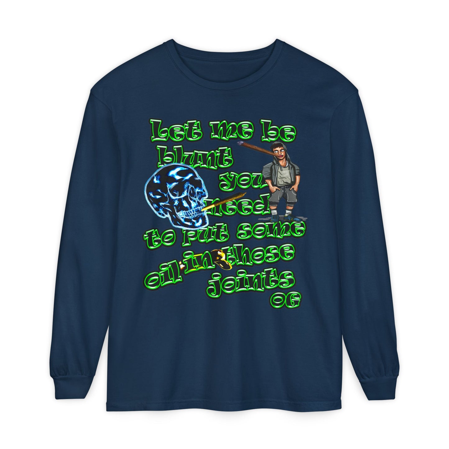 og - Unisex Garment-dyed Long Sleeve T-Shirt