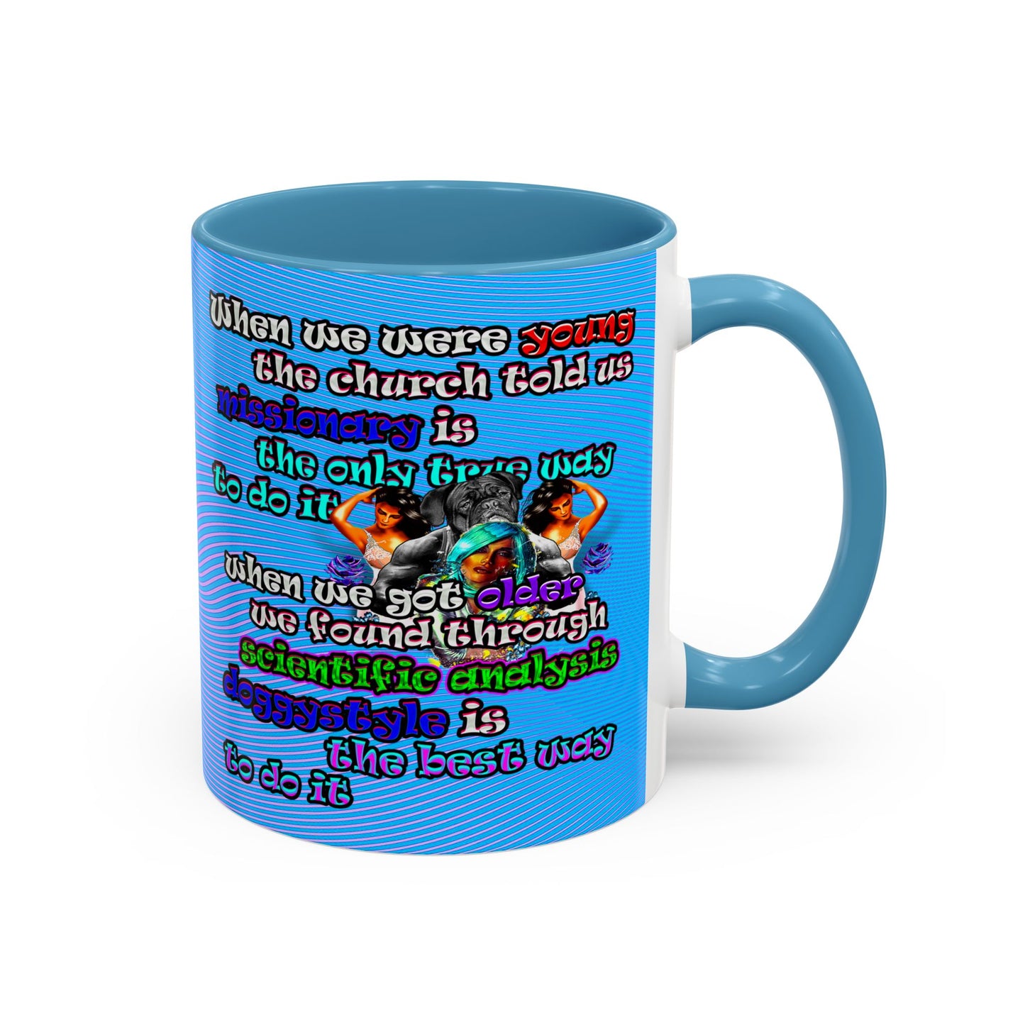 doggystyle - Accent Mug (light blue-purple wave)