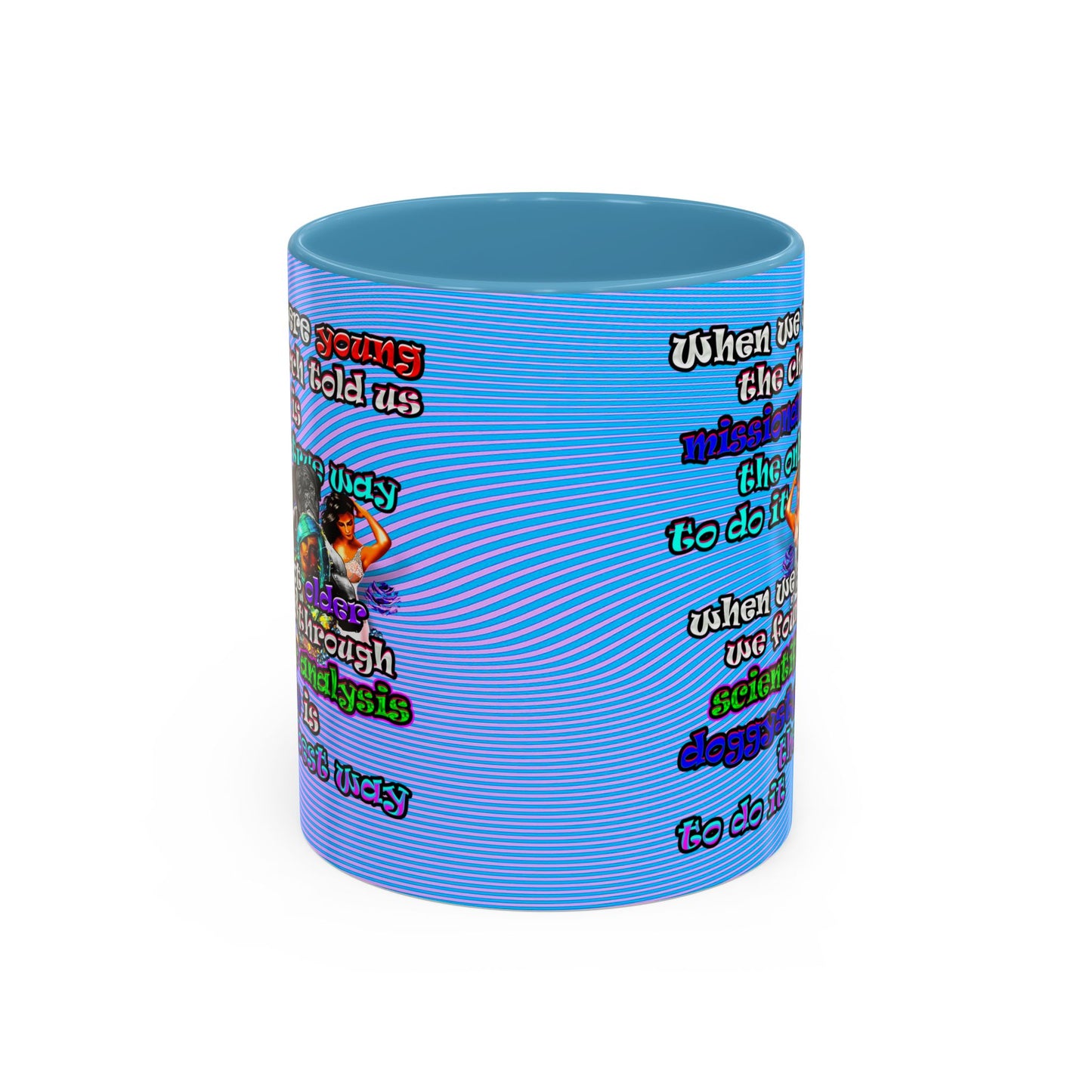 doggystyle - Accent Mug (light blue-purple wave)
