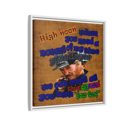 high noon - framed canvas art (brown papyrus)