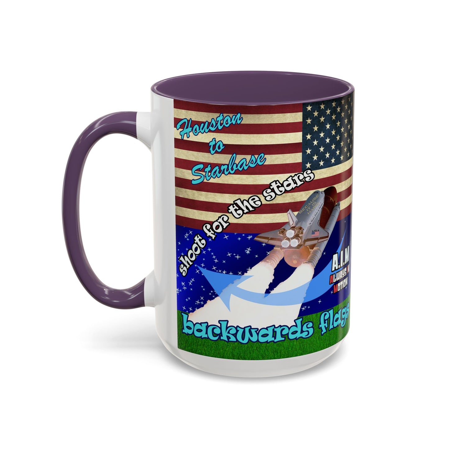 shoot for the stars - Accent Mug ('snoops' background)