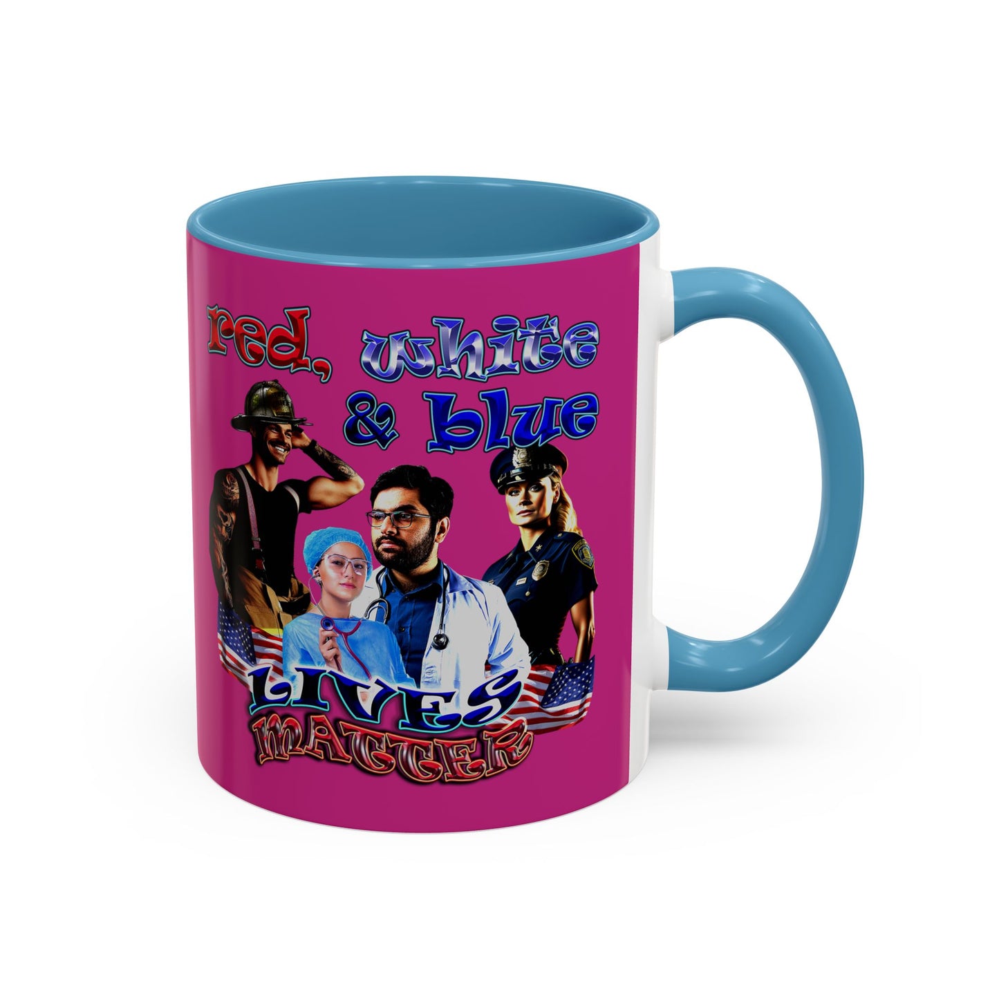rw&b lives matter - Accent Mug (pink)