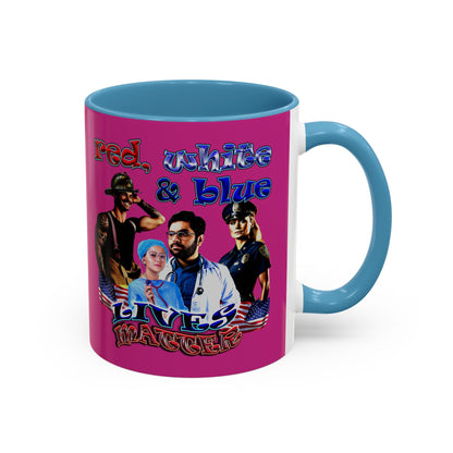 rw&b lives matter - Accent Mug (pink)