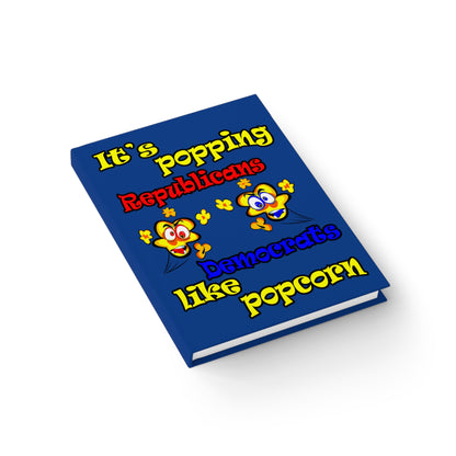 popping like popcorn - journal-lined (dark blue)