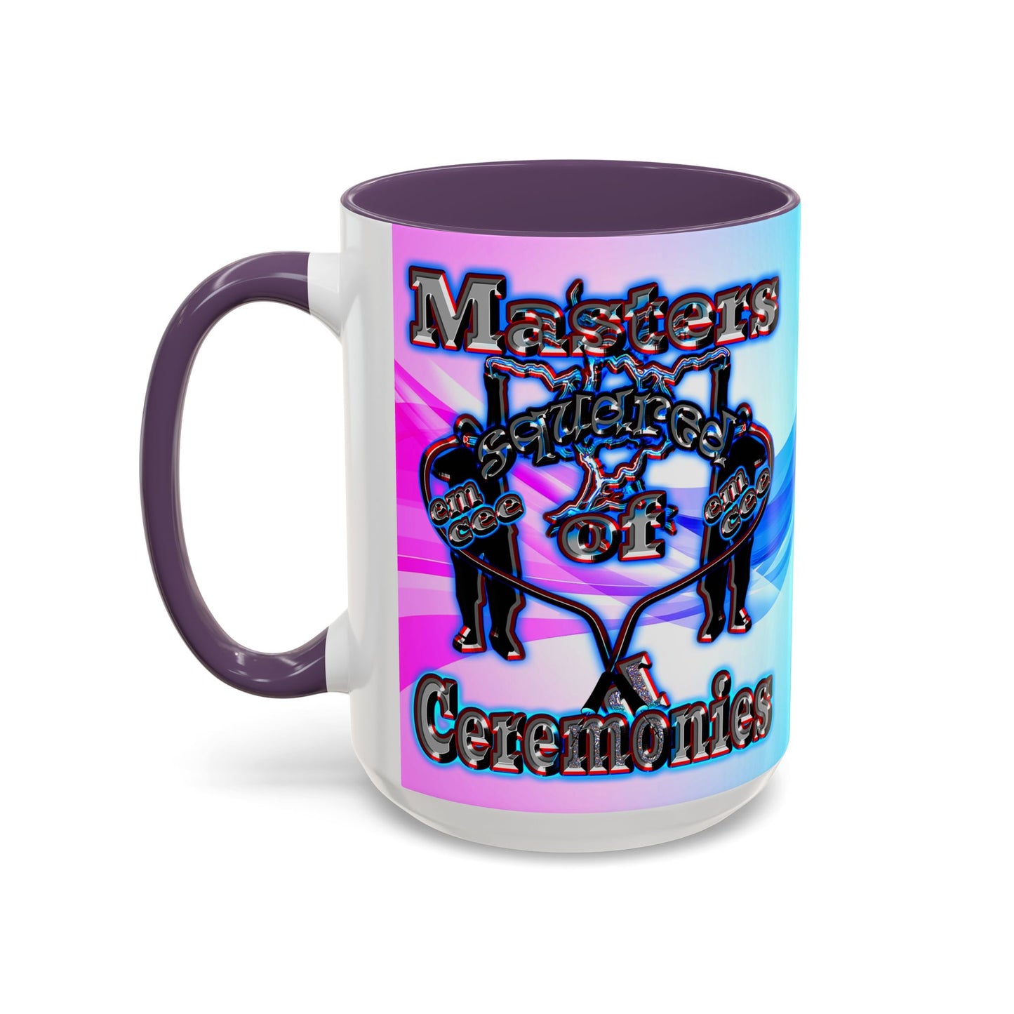 em cee squared - Accent Mug (light blue-pink wave)