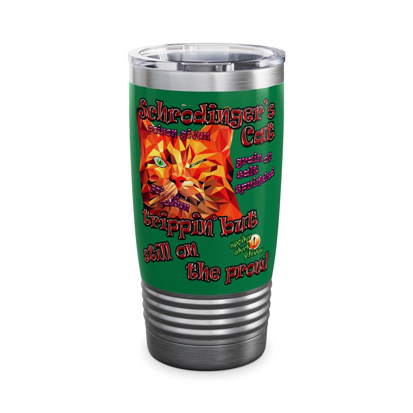 schrodinger's cat - Ringneck Tumbler, 20oz (dark green)