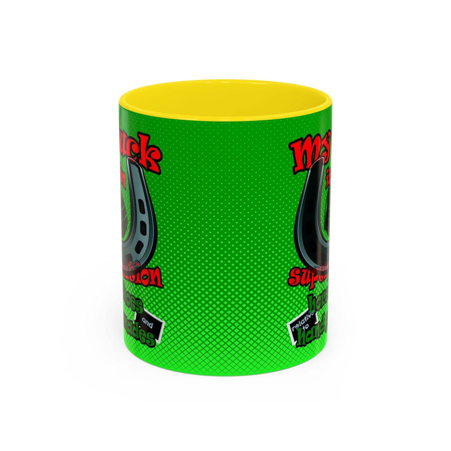 my luck - Accent Mug (logo green)