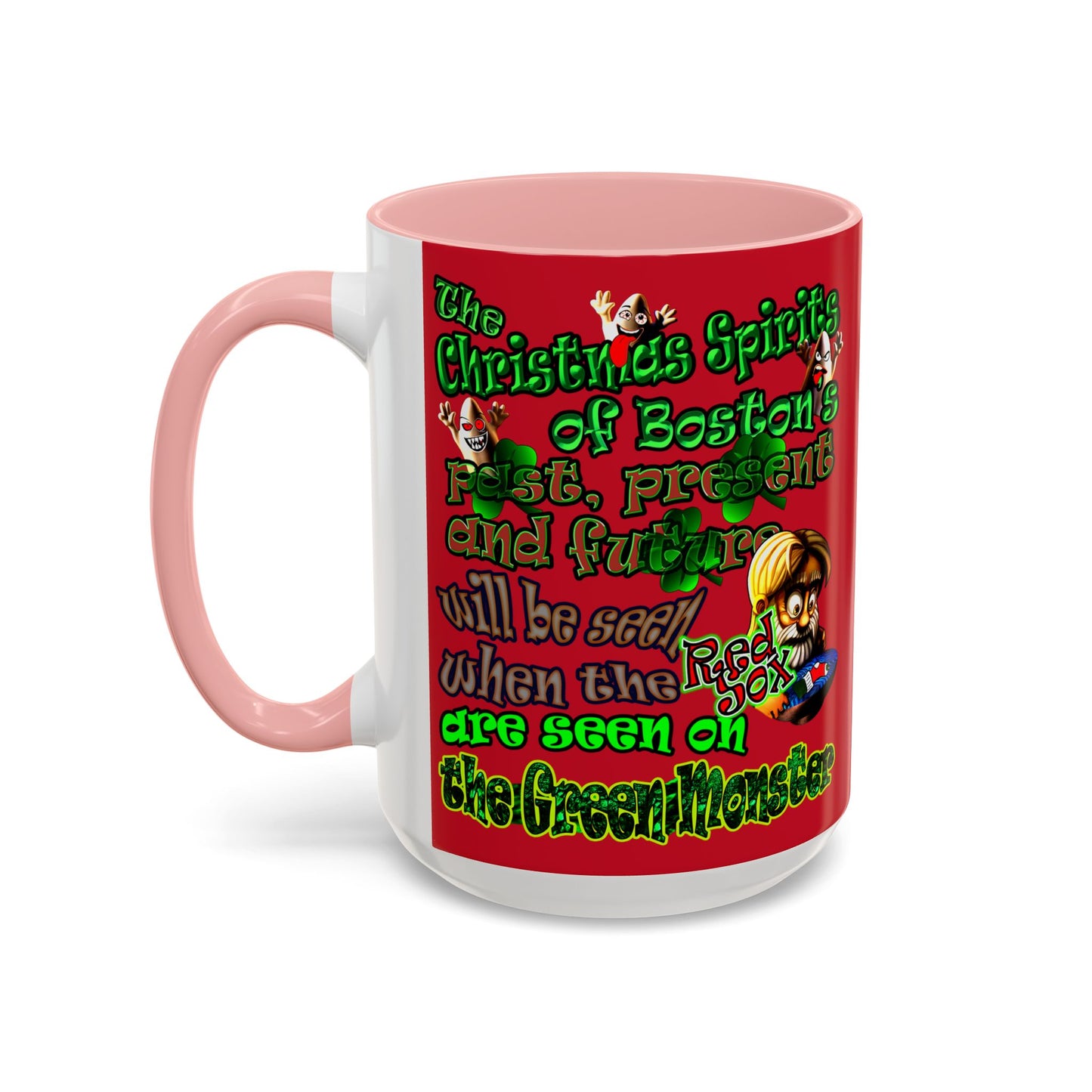 christmas spirits of boston - Accent Mug (dark red)