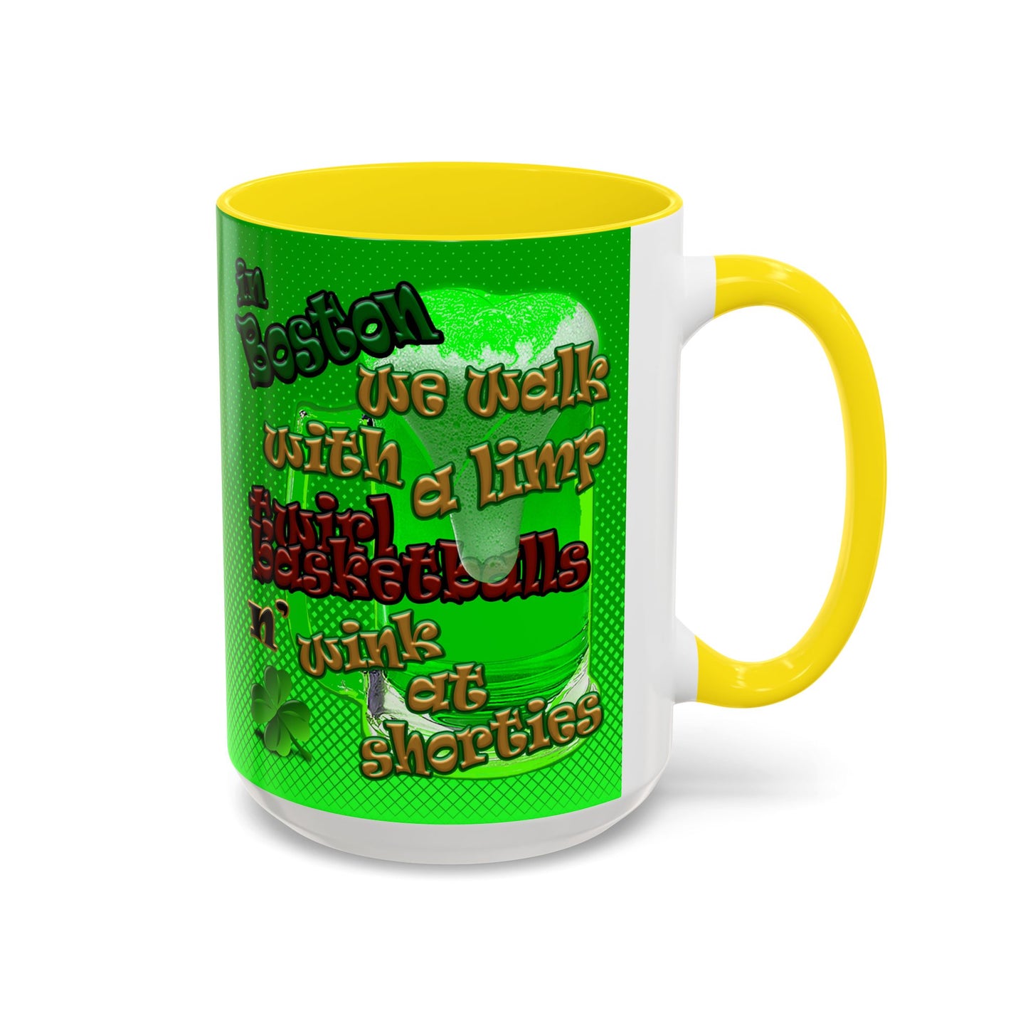 celtics logo - Accent Mug (logo green)
