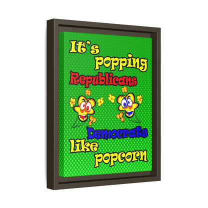 popping like popcorn - framed canvas art (logo green)