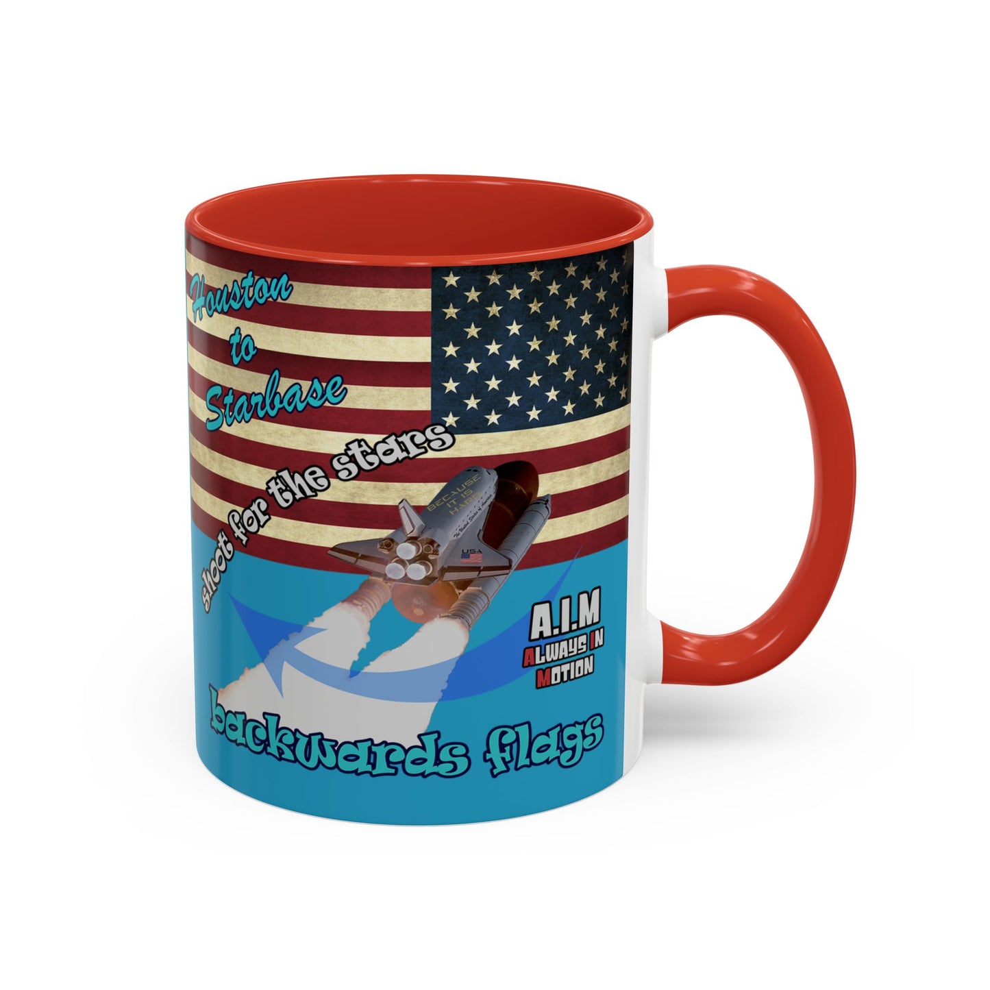 shoot for the stars - Accent Mug (turquoise)